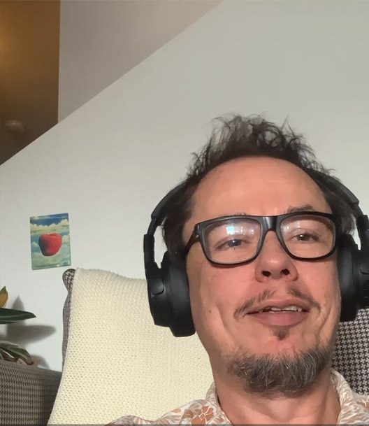 Mirko during the Echoes podcast video call